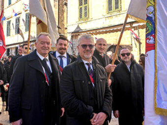 Družba „Braća Hrvatskoga Zmaja“ sudjelovala na 1052. festi sv. Vlaha, Dubrovnik, 3. veljače 2024.