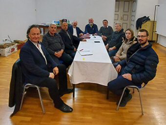 Održano redovito mjesečno sijelo Zmajskog stola u Karlovcu uz predavanje „Povijest glagoljice“, Stari grad Ozalj, 5. veljače 2024.